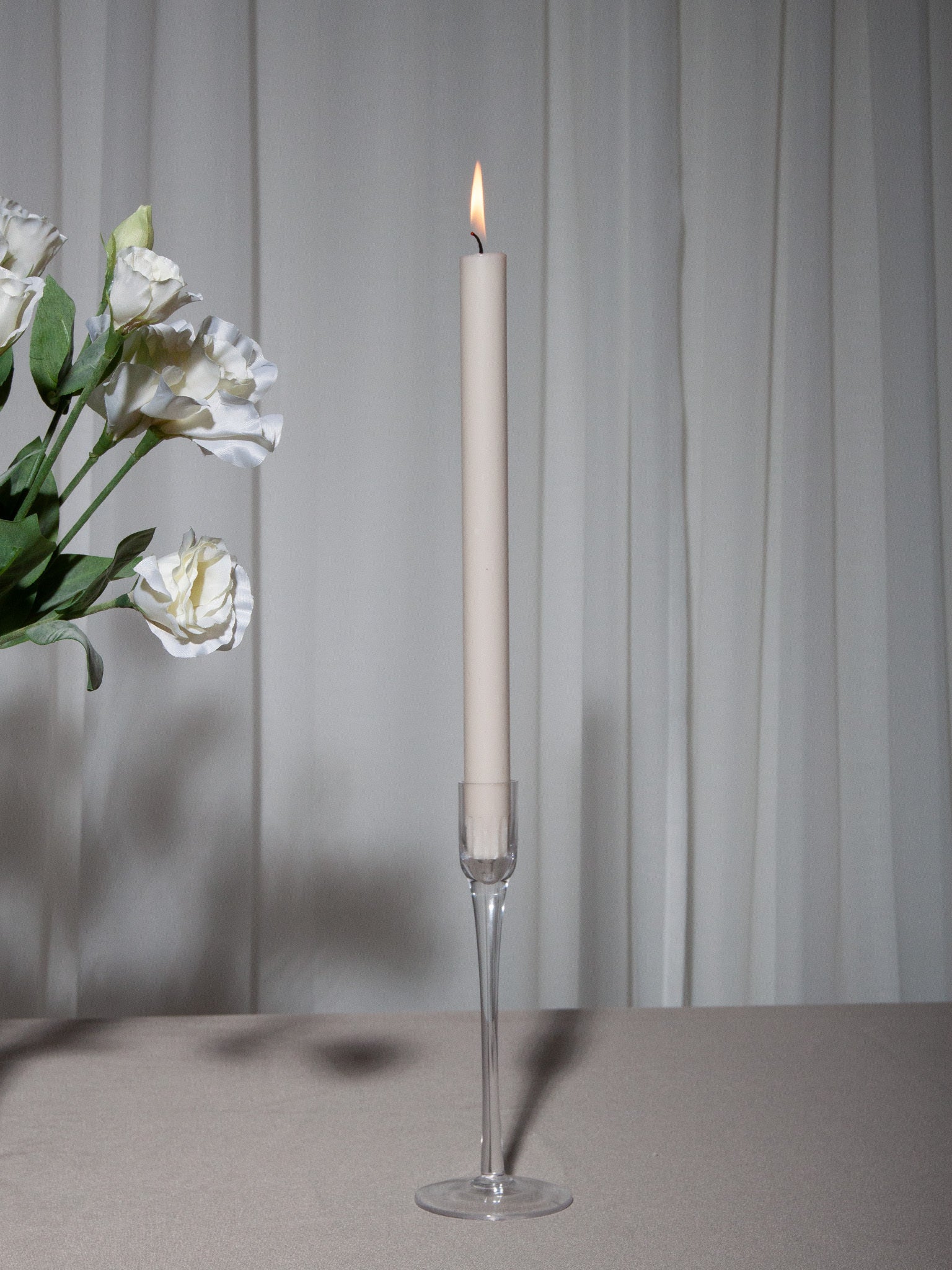 Simple Glass Candlestick Set of 3